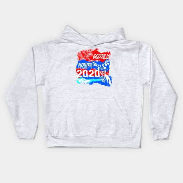 Godzilla/Mothra 2020 Feel the RRRAAAAAAAARRRRGHHHH Kids Hoodie by GodsBurden